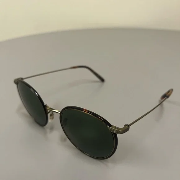 Oliver Peoples Red and Gold Sunglasses - Picture 3 of 13